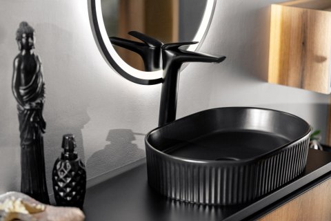 Zestaw meblowy 60cm z blatem, umywalką nablatową Beyond i szafką wysoką