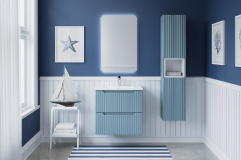 Zestaw meblowy 60cm z umywalką meblową SKY i szafką wysoką