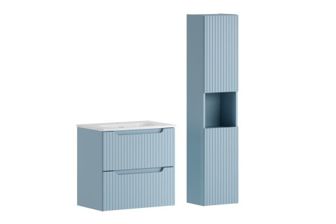 Zestaw meblowy 60cm z umywalką meblową SKY i szafką wysoką