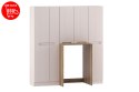 Zestaw meblowy do pralni z obudową na pralkę i szafkami wysokimi