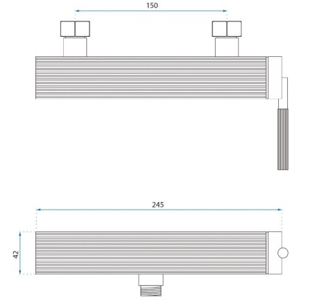 BATERIA PRYSZNICOWA JS-B34804BG ARGON ZŁOTA SZCZOT