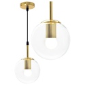 Lampa sufitowa - wisząca szklana kula APP686-1CP złota
