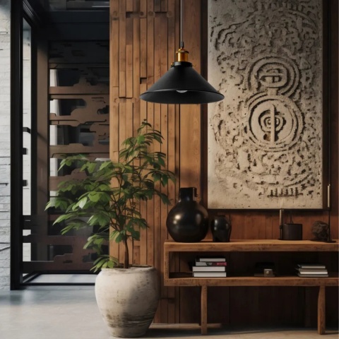 Lampa sufitowa - wisząca porto czarna APP016-1CP