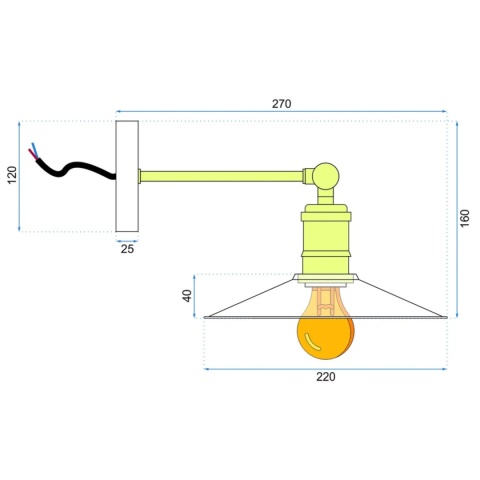 Lampa kinkiet Porto APP184-1W czarna