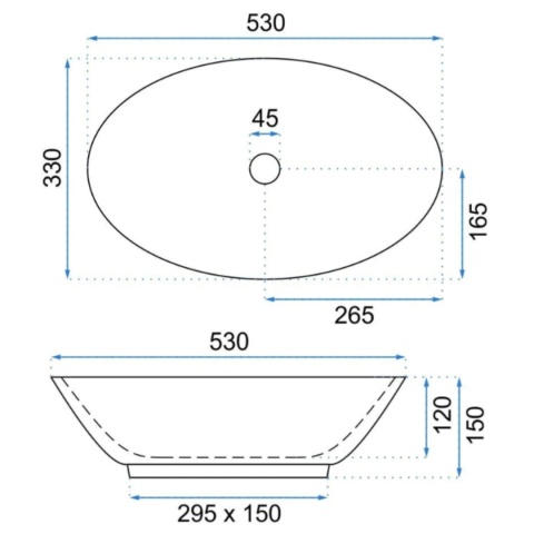Umywalka nablatowa REA PAMELA BLACK MARBLE SHINY