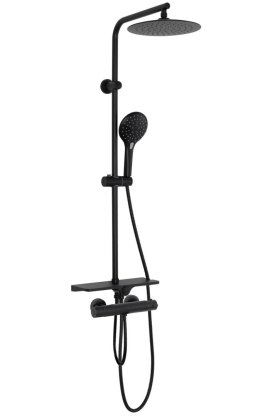 ZESTAW NATRYSKOWY MIKE CZARNY TERMOSTAT