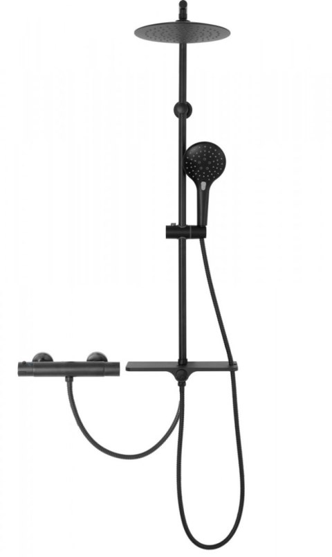 ZESTAW NATRYSKOWY MIKE CZARNY TERMOSTAT