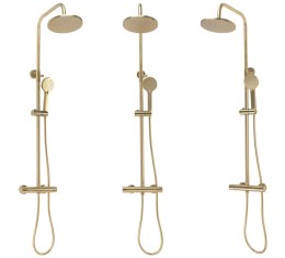 ZESTAW NATRYSKOWY PAROT ZŁOTY SZCZOTKOWANY TERMOST