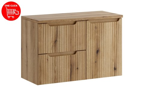 Zestaw meblowy 90cm z blatem i szafką z koszem na pranie